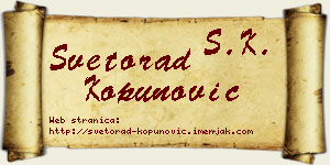 Svetorad Kopunović vizit kartica